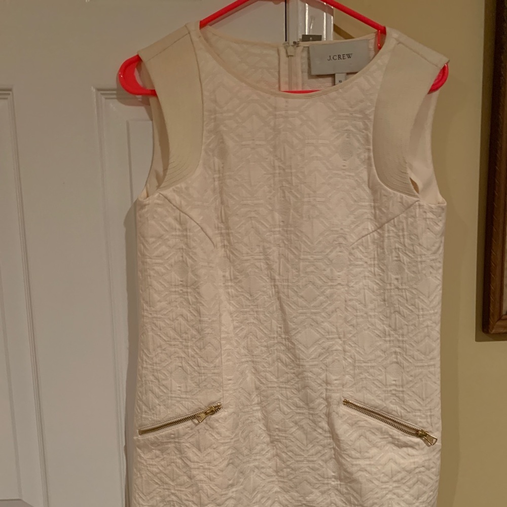 Cream J Crew Shift Dress